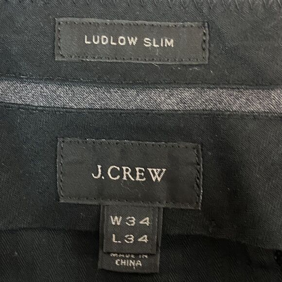 J Crew Ludlow Slim Pants Men's 34x34* Gray Wool Moon British Cloth Business - Picture 3 of 7